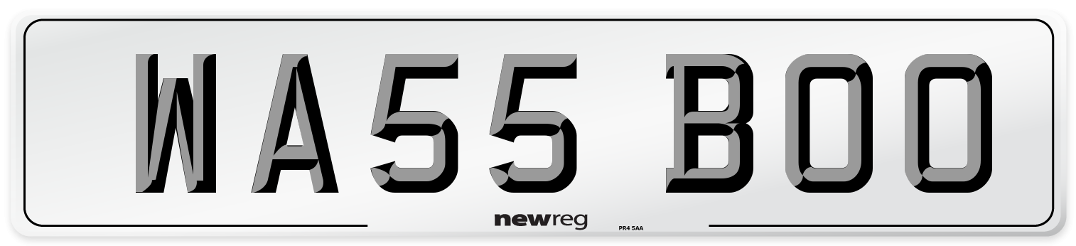WA55 BOO Number Plate from New Reg